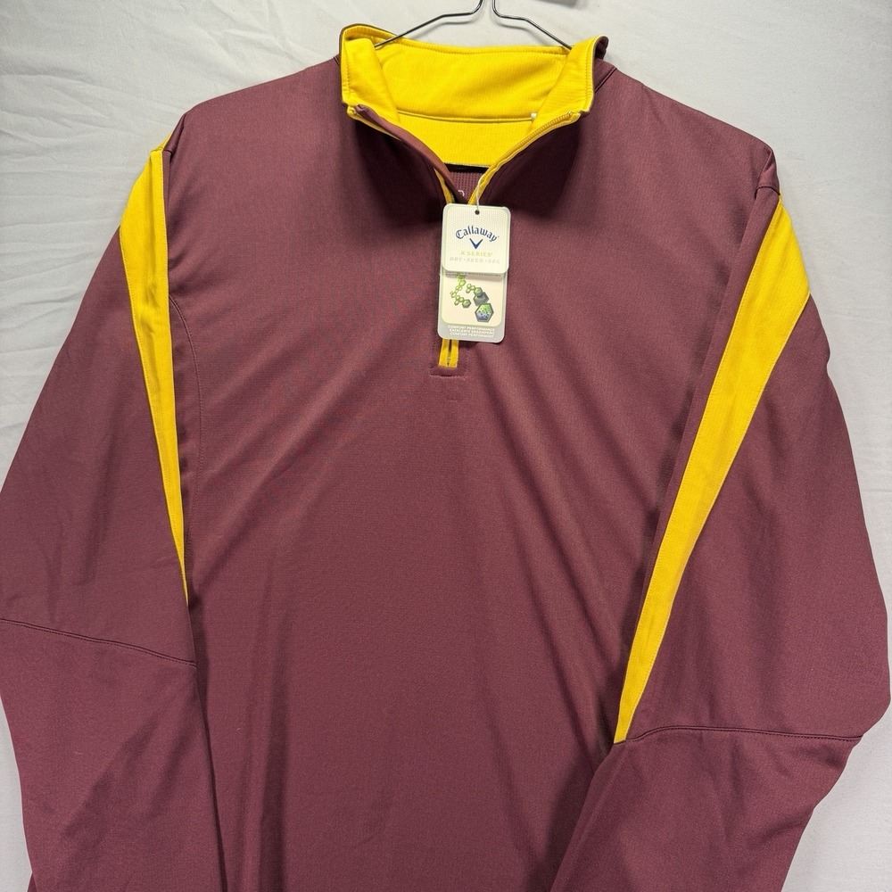 Callaway 1/4 Zip Pullover Mens XL Red X Series Performance Stretch NWT